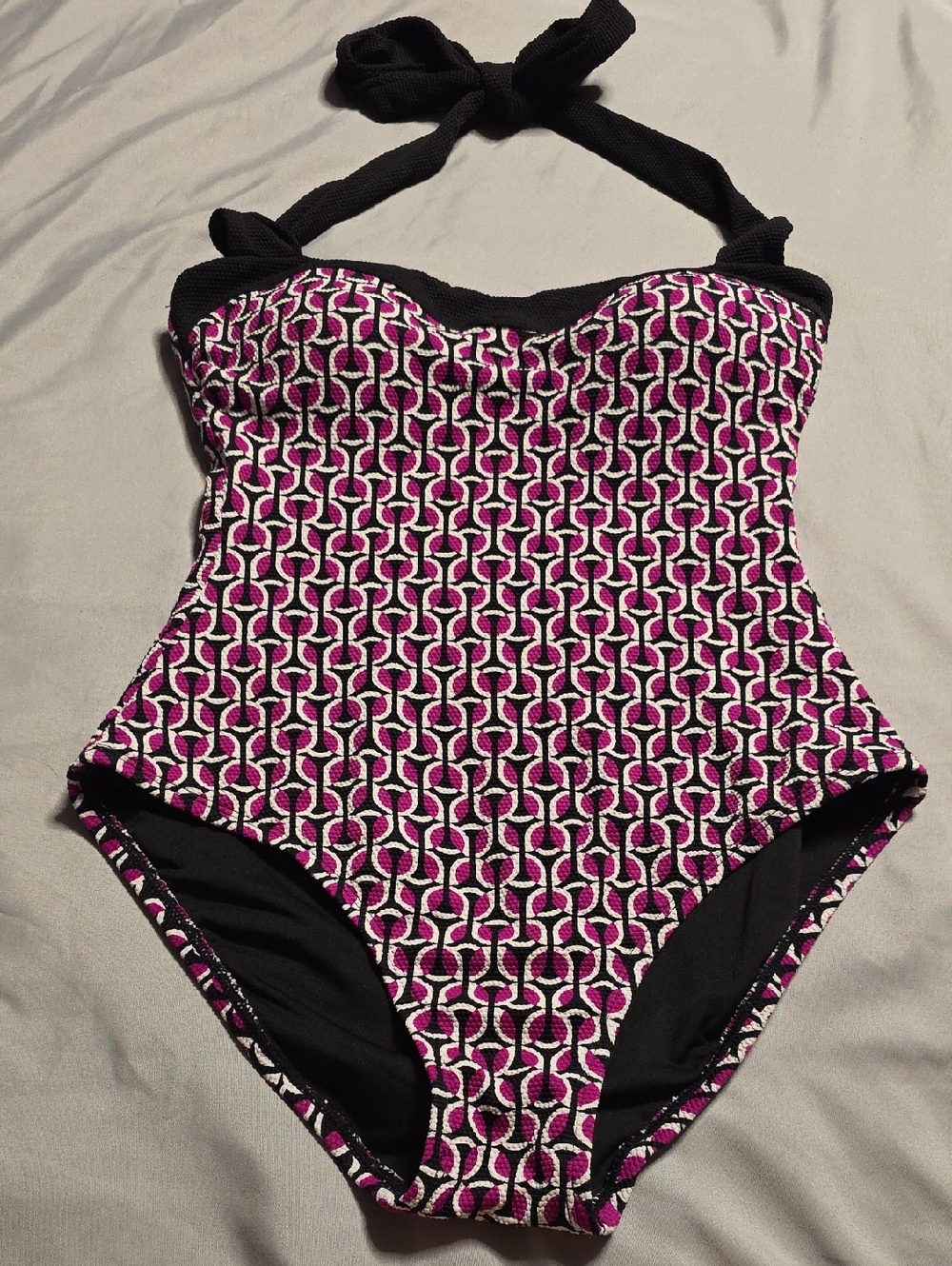 Lands End Geo Print One-piece Swimsuit